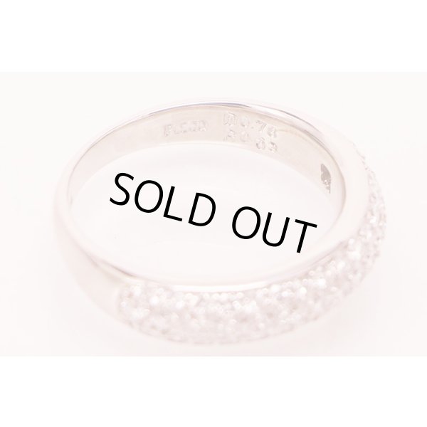 セリーヌ　PT900 ダイアイリリング 0.76ct 0.03ct 6.00g　刻印