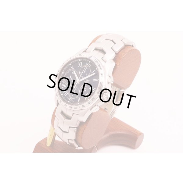 タグホイヤー　リンク　クロノグラフ　ＣＪＦ２１１９　２０１０年限定　黒文字盤　サイド