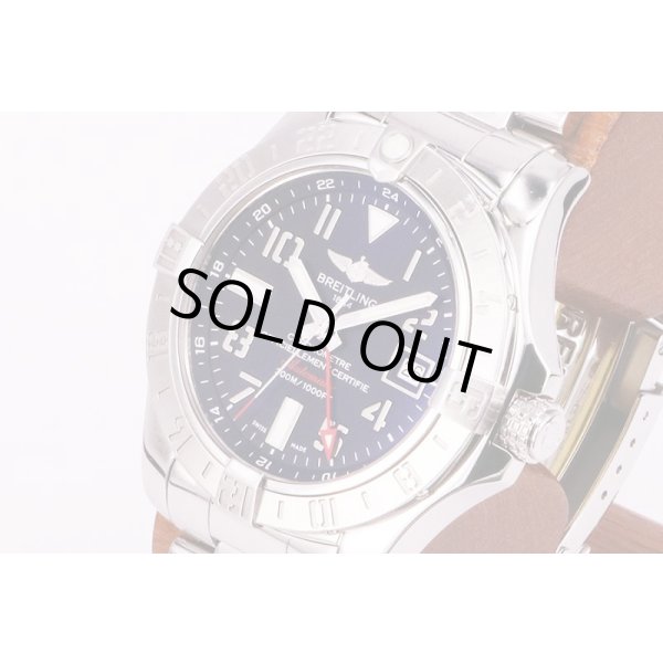 ブライトリング　アベンジャーIIＧＭＴ　Ａ３２３９０　黒文字盤　サイド拡大