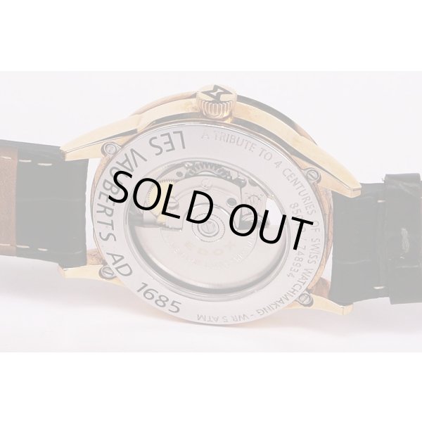 エドックス　レ・ヴォベール　オープンハート　８５０１９　ガンメタル文字盤　裏面拡大