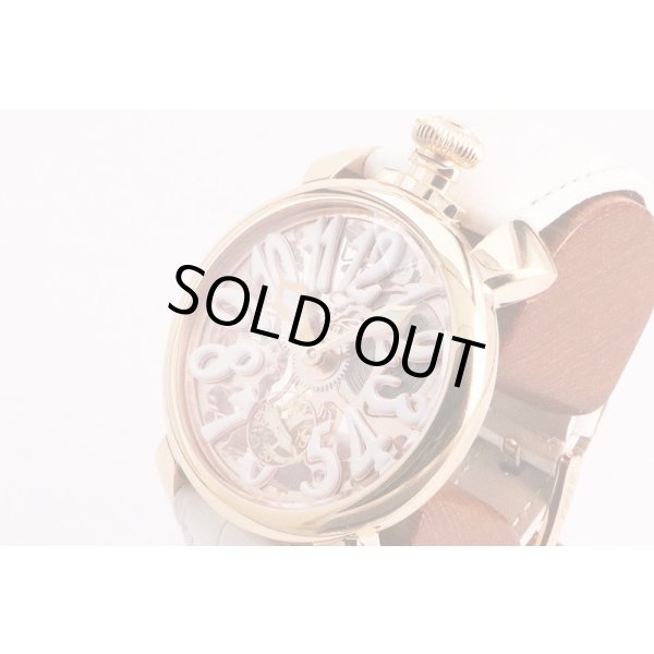 ガガミラノ　マニュアーレ４８　５３１１．０１　両面スケルトン文字盤　サイド拡大