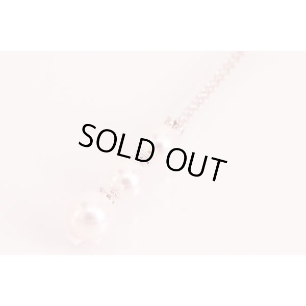 ミキモト　K18WG パールダイアイリペンダントネックレス 6.0-7.5mm 4.40g　裏面