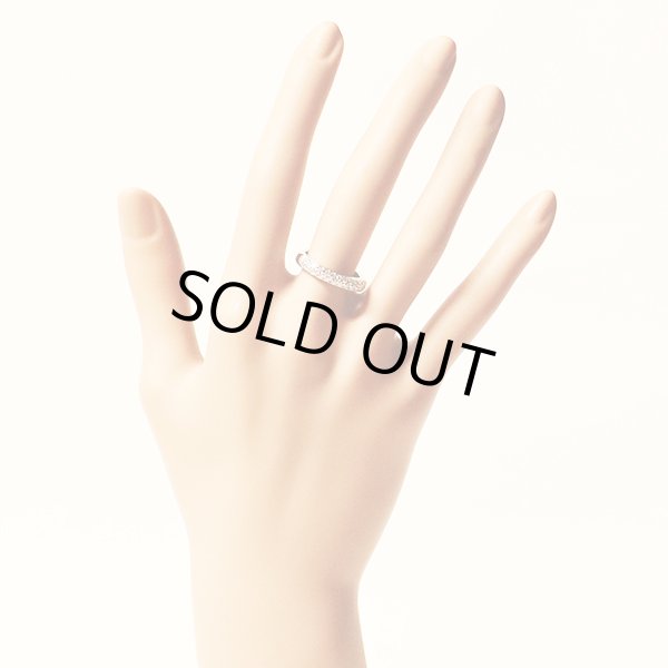 ミキモト　PT950 ダイアイリリング 0.27ct 7.40g　装着イメージ