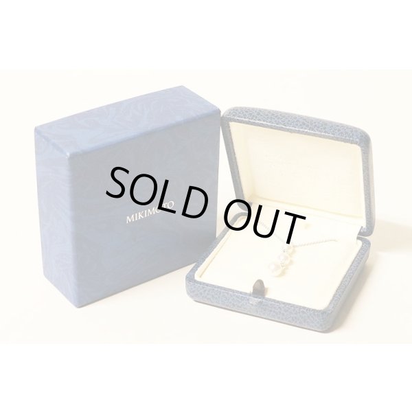 ミキモト　K18WG パールダイアイリペンダントネックレス 6.0-7.5mm 4.40g　箱