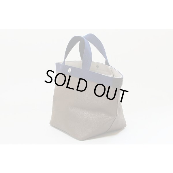 エルベシャプリエ　リュクス舟型トートＭ 707GP トープ／ネイビー 　サイド