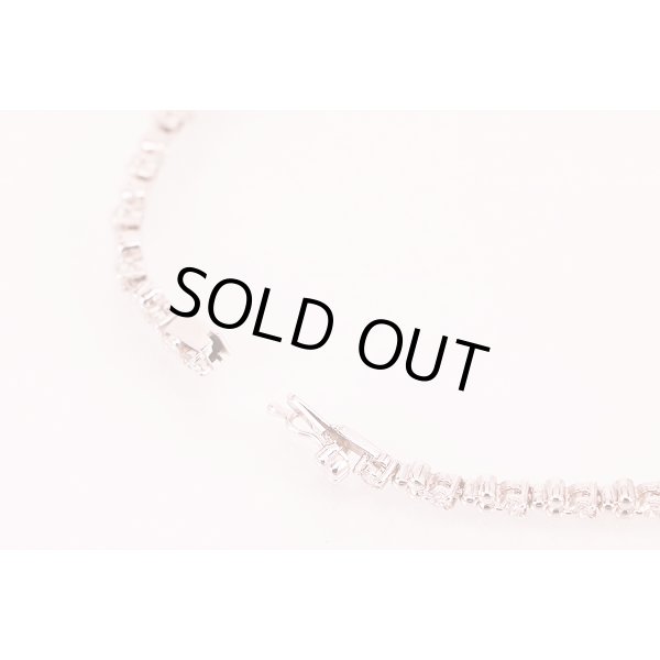 タサキ　PT900 ダイアイリブレスレット 0.85ct 14.20g　留め具外したイメージ