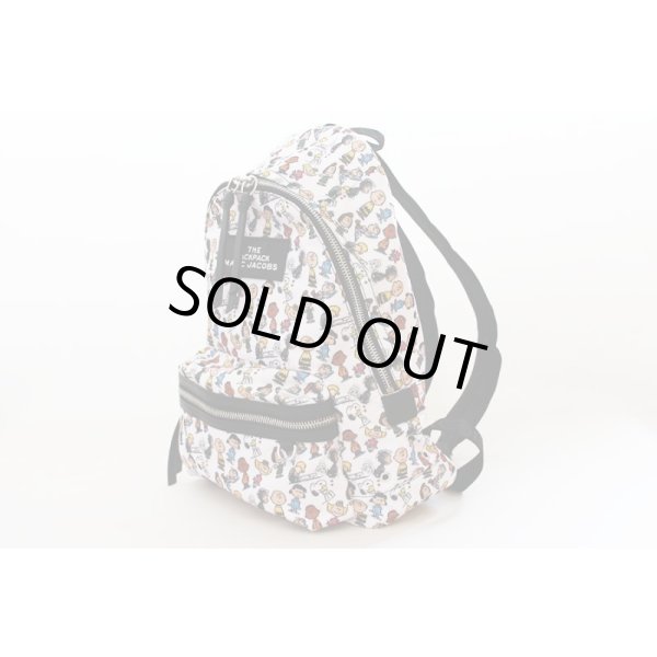 マークジェイコブス　ラージ バックパック M0016562 ホワイト／スヌーピー 　サイド