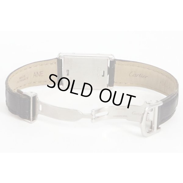 カルティエ　タンク　バスキュラントＳＭ　２３８６　白文字盤　革ベルト
