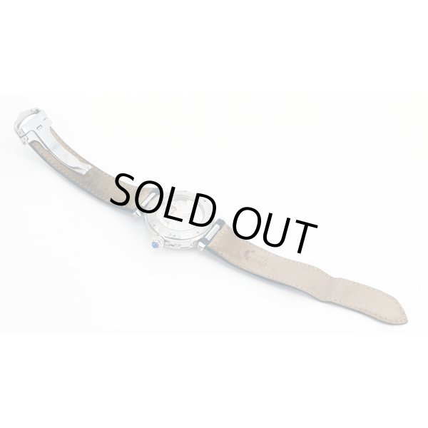 カルティエ　パシャ３８　グリッド　２５７９　銀文字盤　革ベルト状態　裏面