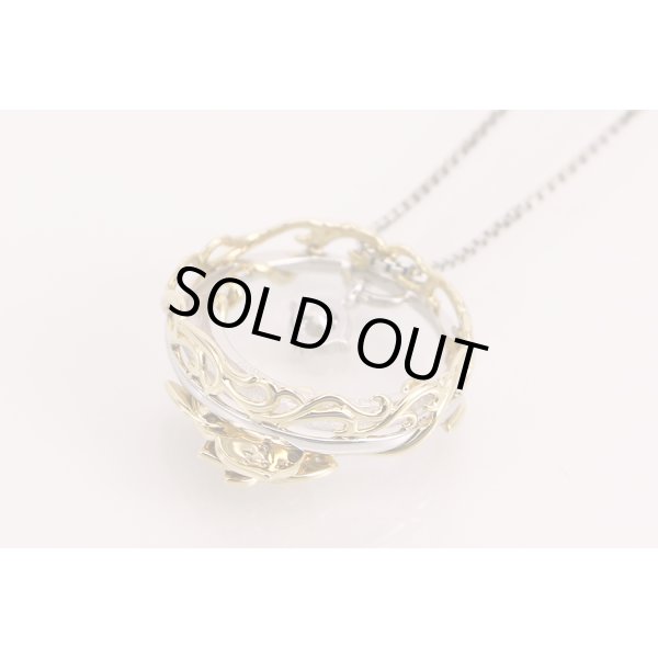 大地真央プロデュース　PT950/K18　ダイアイリペンダントネックレス　0.307ct 0.20ct 13.20g　裏面