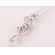 K18WG　ピンクサファイアダイアイリペンダントネックレス　0.62ct 0.61ct 5.10g　裏面