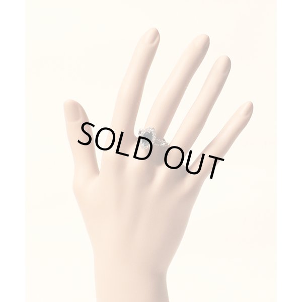 PT900　サファイアダイアイリリング　1.445ct 0.72ct 7.60g　装着イメージ