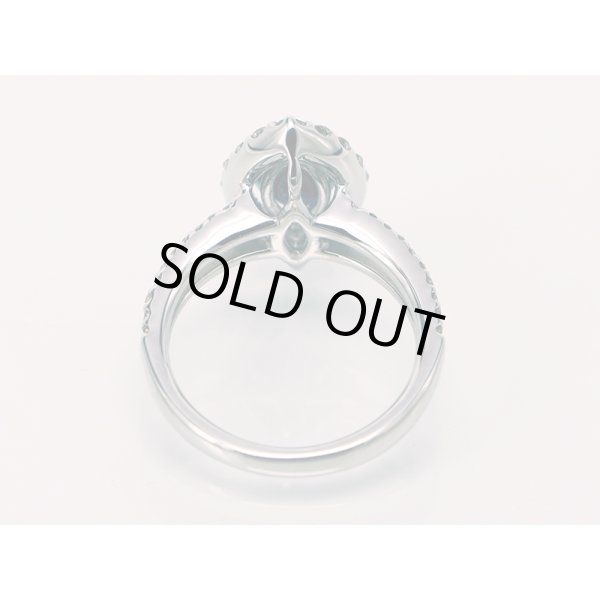 PT900　サファイアダイアイリリング　1.445ct 0.72ct 7.60g　裏面