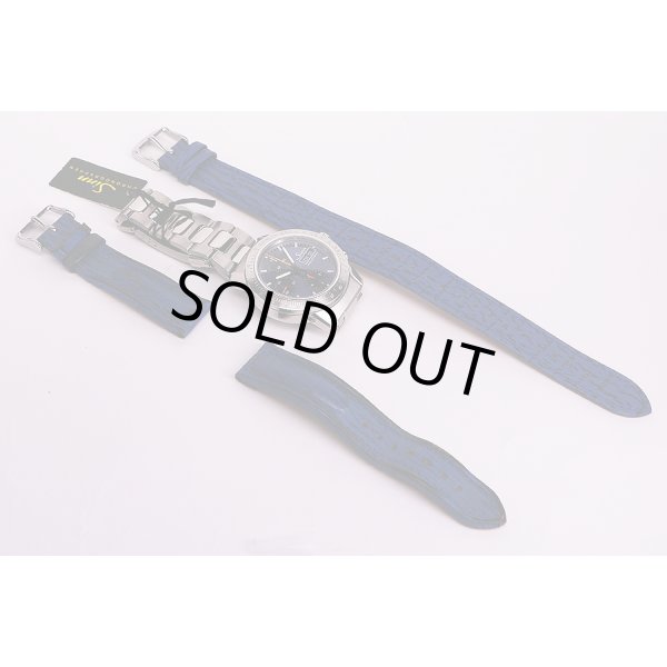 ジン　３０３　クロノグラフ　ＫＲＩＳＴＡＬＬ　フルダ限定　青文字盤　替えベルト