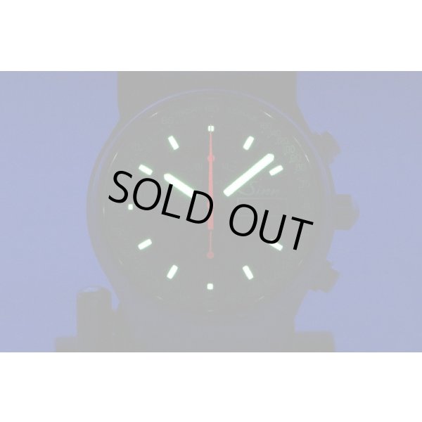 ジン　１４４．ＳＴ．ＳＡ．Ｍ　クロノグラフ　黒文字盤　ライト暗闇