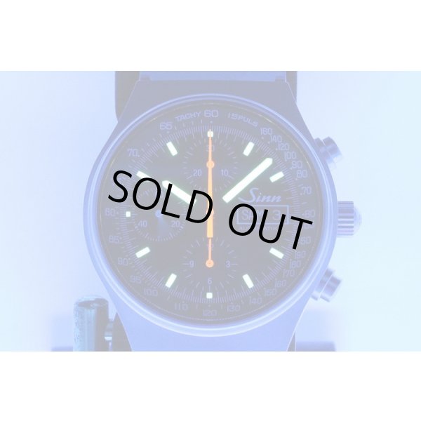 ジン　１４４．ＳＴ．ＳＡ．Ｍ　クロノグラフ　黒文字盤　ライト