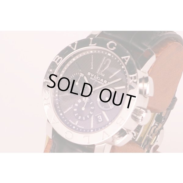 ブルガリ　ブルガリブルガリ　ＢＢ４２ＳＬ　ＣＨ　黒文字盤　サイド拡大