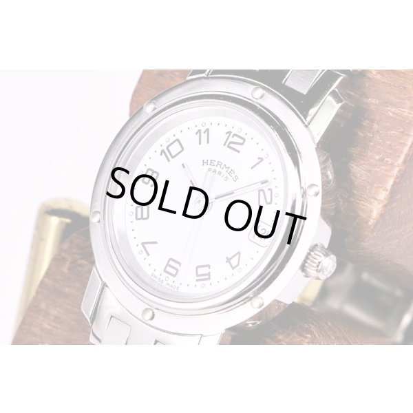 エルメス　クリッパー　ＣＬ４．２１０　白文字盤　サイド拡大