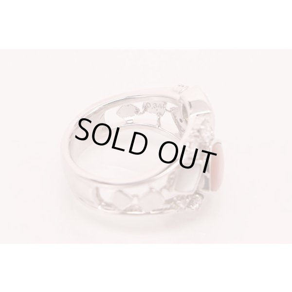 タサキ　K18WG シェルダイアイリリング 0.34ct 8.50g　刻印(2)