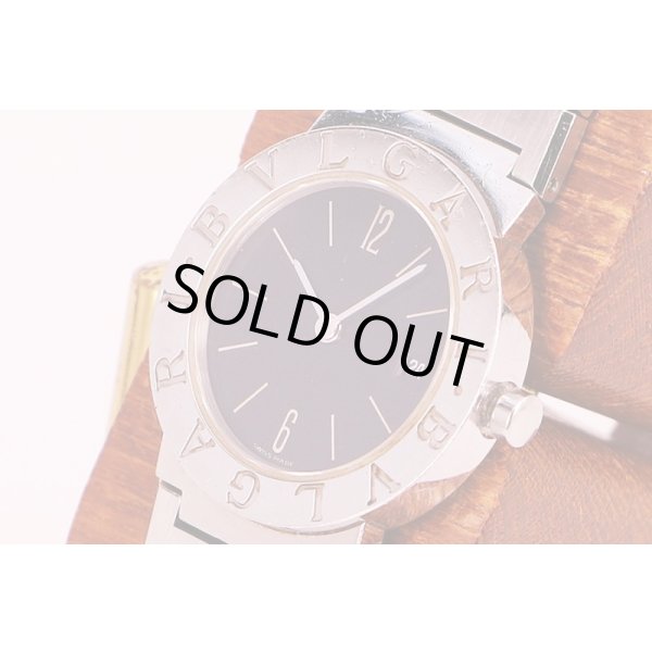 ブルガリ　ブルガリブルガリ　ＢＢ２６ＳＳ　黒文字盤　サイド拡大