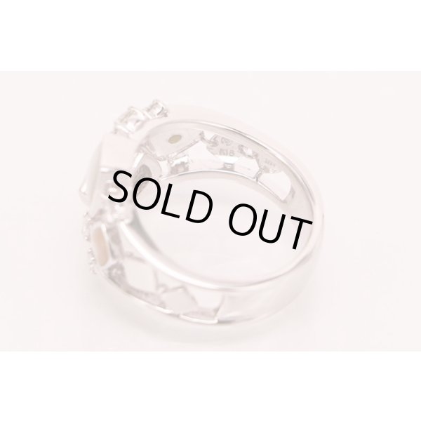 タサキ　K18WG シェルダイアイリリング 0.34ct 8.50g　刻印(1)