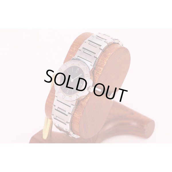 ブルガリ　ブルガリブルガリ　ＢＢ２６ＳＳ　黒文字盤　サイド