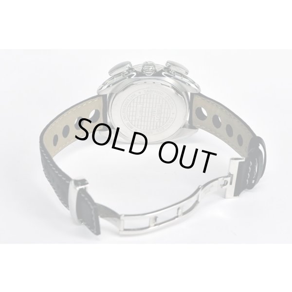 ティソ　レーシングクロノ　Ｔ０１８．６１７Ａ　黒文字盤　革ベルト