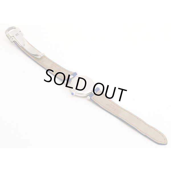 カルティエ　マスト　ヴァンドーム　銀文字盤　革ベルト状態裏面