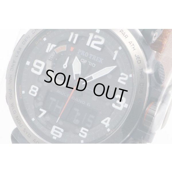 カシオ　プロトレック　ＰＲＷ－６６００ＹＢ　黒文字盤　サイド拡大