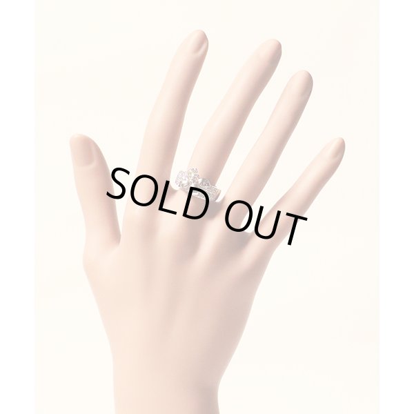 タサキ　K18WG ダイアイリリング 0.45ct 0.75ct 6.40g　装着イメージ