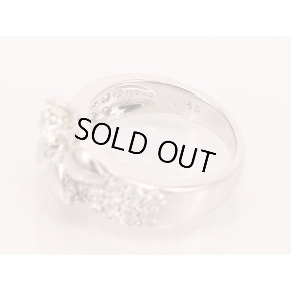 タサキ　K18WG ダイアイリリング 0.45ct 0.75ct 6.40g　刻印