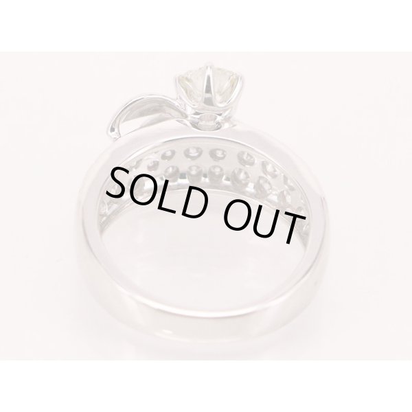 タサキ　K18WG ダイアイリリング 0.45ct 0.75ct 6.40g　内側