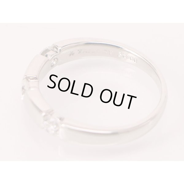 PT900 ダイアイリリング 0.141ct 0.141ct 0.146ct 4.20g　刻印(1)