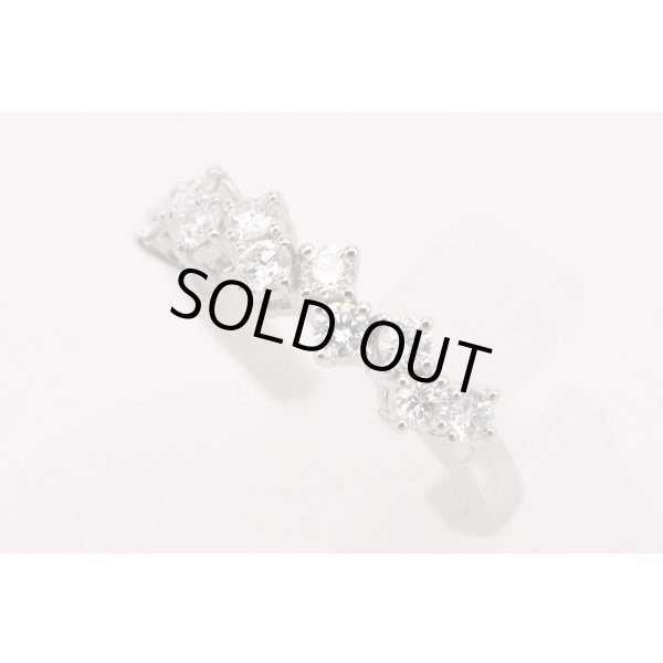 タサキ　PT900 ダイアイリリング 0.62ct 5.40g　サイド