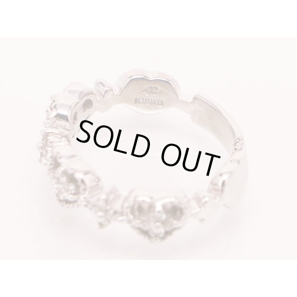 ４℃　K18WG ダイアイリリング 4.60g　刻印