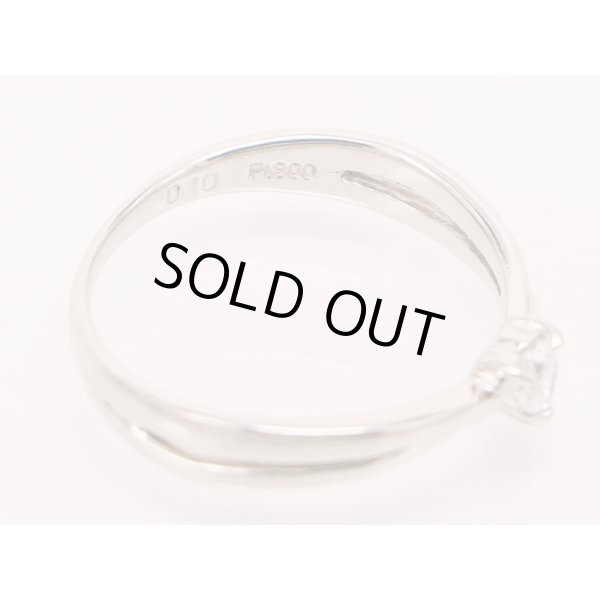 クレージュ　PT900 ダイアイリリング 0.10ct 2.80g　刻印(2)