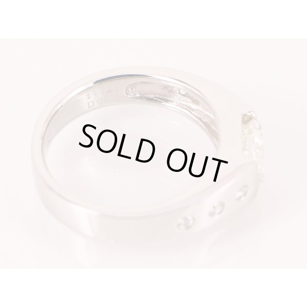 PT900 ダイアイリリング 1.129ct 0.13ct 8.30g　刻印(2)