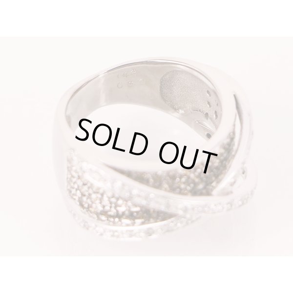 K18WG ダイアイリリング 1.43ct 0.60ct 11.20g　刻印(2)