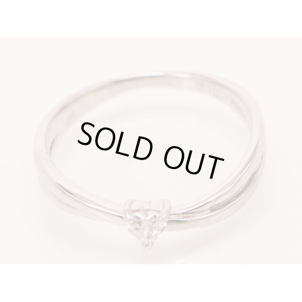 クレージュ　PT900 ダイアイリリング 0.10ct 2.80g　拡大