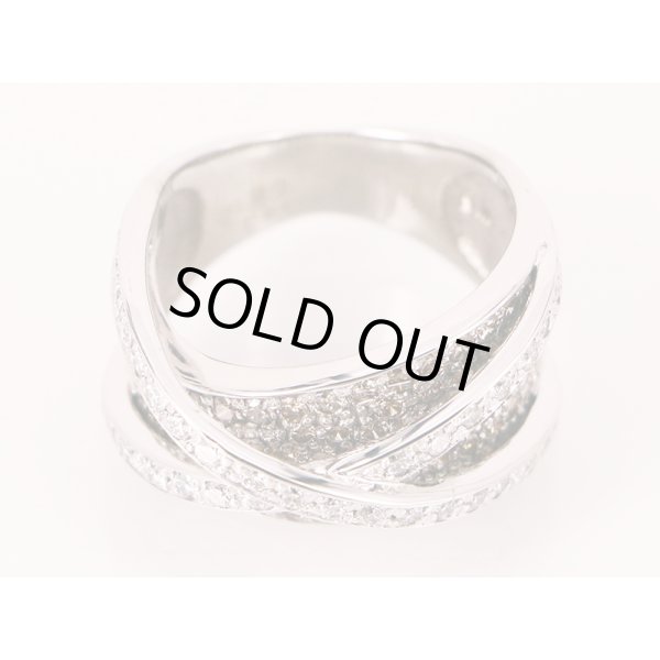 K18WG ダイアイリリング 1.43ct 0.60ct 11.20g　拡大