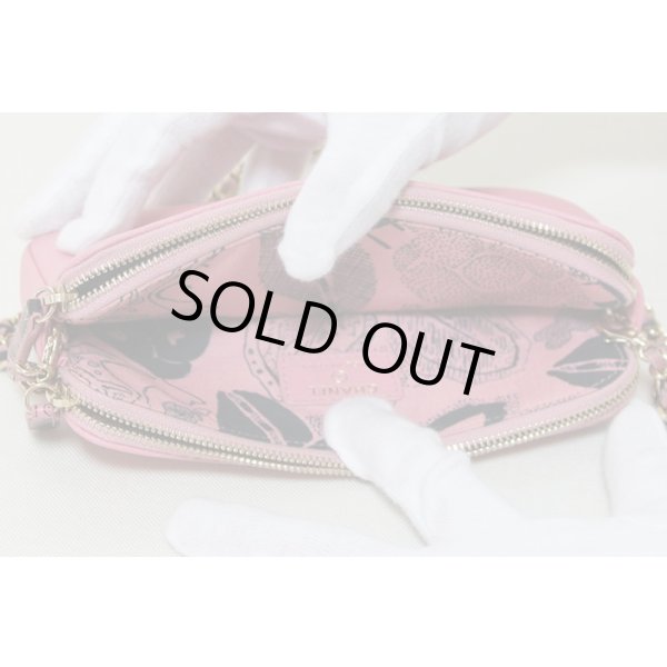 シャネル　ラッキーフラワー　チェーンウォレット ピンク　中身(2)