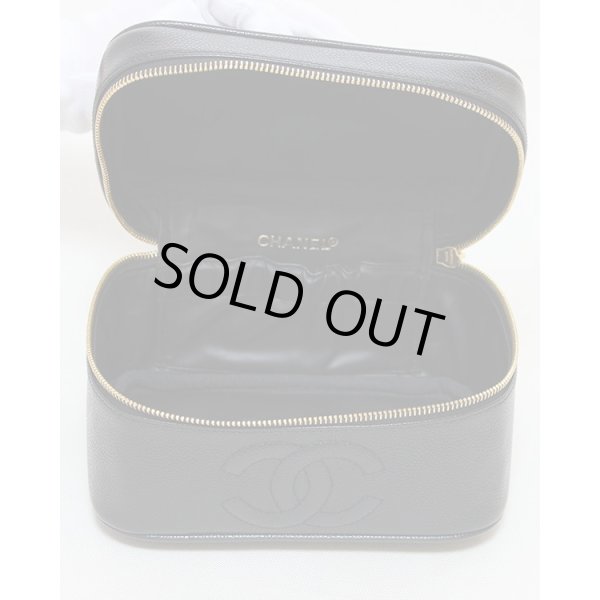 シャネル　バニティバック 横型 A01997 ブラック　中身