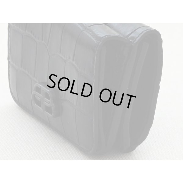 バレンシアガ　三つ折り財布 BBミニウォレット 601387 1LRD7 1000 ブラック　サイド拡大