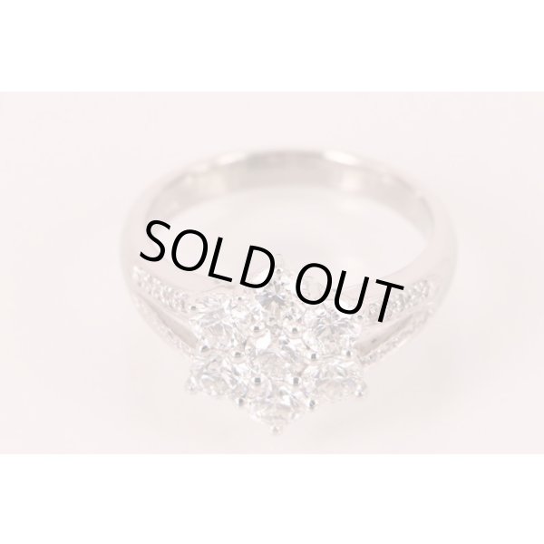 PT900 ダイアイリリング 1.432ct 0.10ct 6.40g　拡大