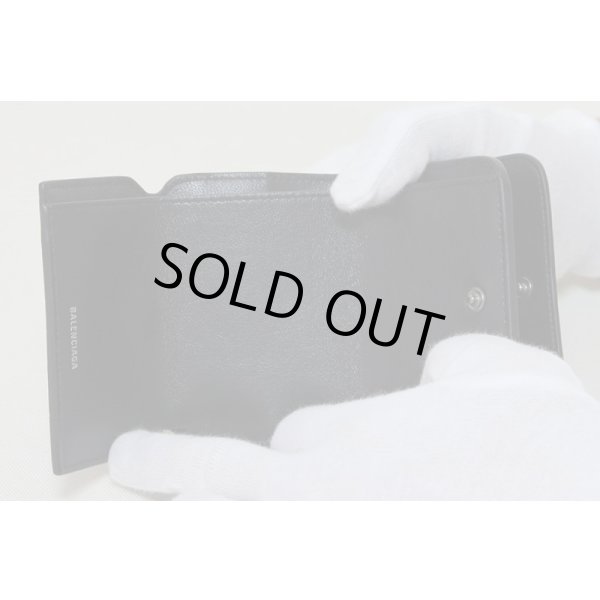 バレンシアガ　三つ折り財布 BBミニウォレット 601387 1LRD7 1000 ブラック　中身