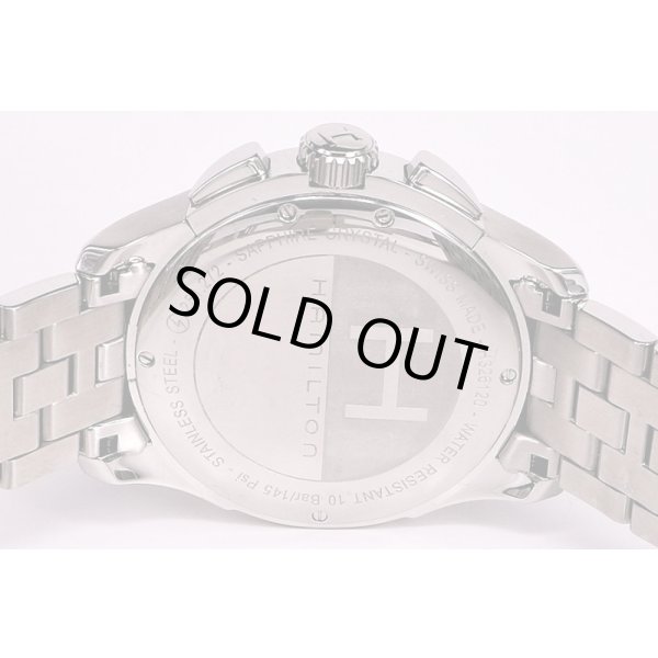 ハミルトン　ジャズマスター　クロノ　Ｈ３２６１２０　黒文字盤　裏面拡大