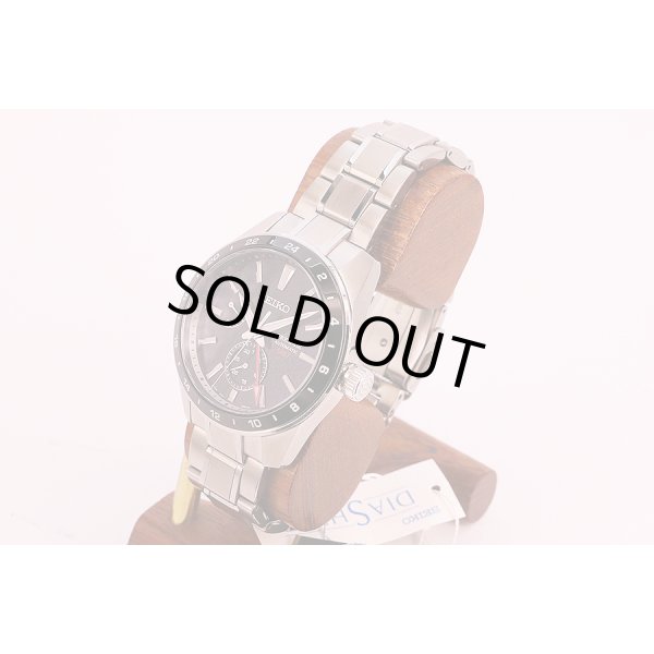 セイコー　プレサージュ　シャープエッジＧＭＴ　ＳＡＲＦ００５　墨色文字盤　サイド