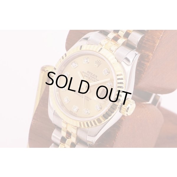 ロレックス　１７９１７３Ｇ　Ｍ９９７２９０　シャンパン文字盤　新１０Ｐ　サイド拡大