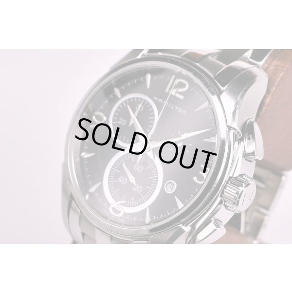 ハミルトン　ジャズマスター　クロノ　Ｈ３２６１２０　黒文字盤　サイド拡大