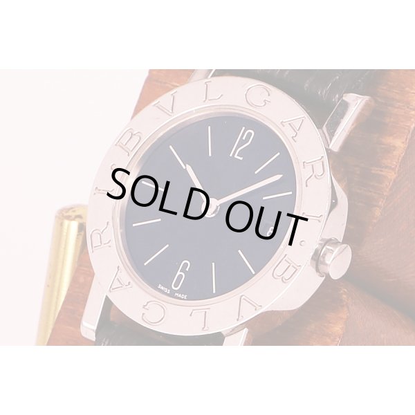 ブルガリ　ブルガリブルガリ　ＢＢ２６ＳＬ　ロゴ無黒文字盤　サイド拡大